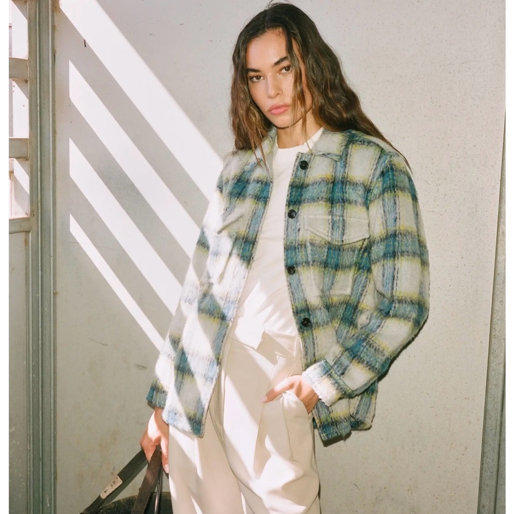 Rails Plaid Oversize Shirt Jacket - Size Small